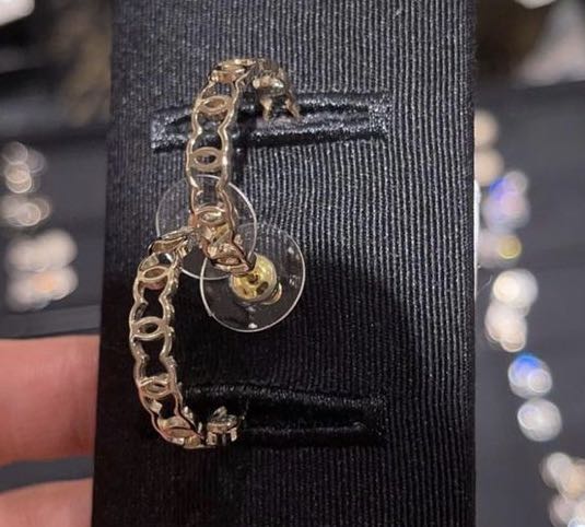 Chanel small hoop earrings, Luxury, Accessories on Carousell