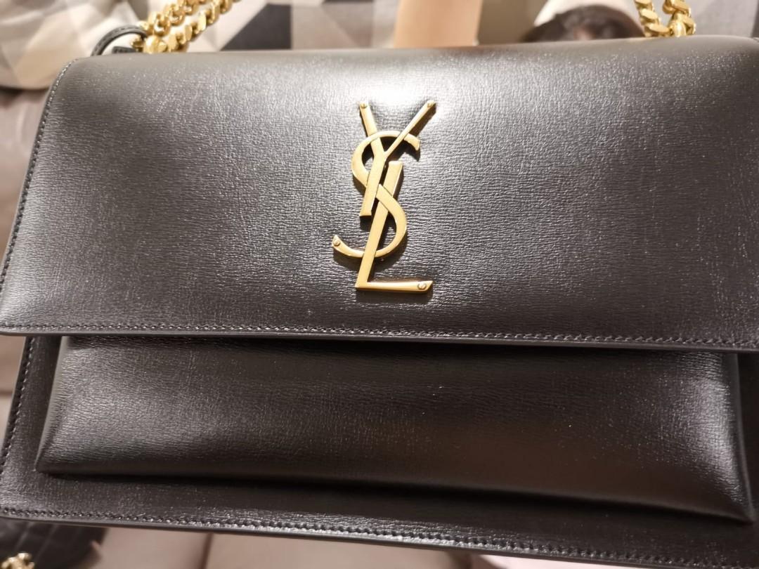 Almost New Ysl Sunset Bag Large, Women'S Fashion, Bags & Wallets,  Cross-Body Bags On Carousell