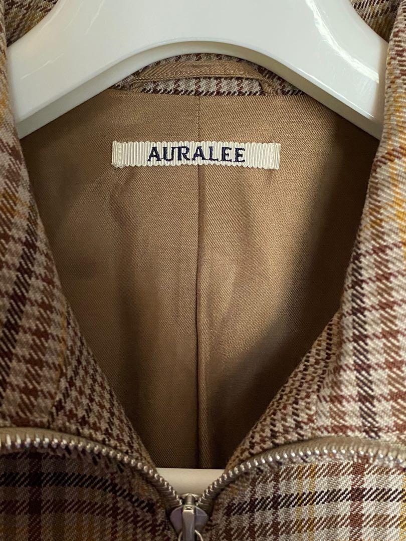 A/W 19 Auralee wool serge Check zip-up blouson, 男裝, 外套及