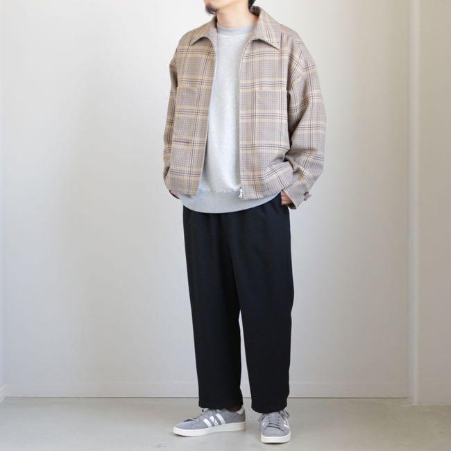 A/W 19 Auralee wool serge Check zip-up blouson, 男裝, 外套及戶外