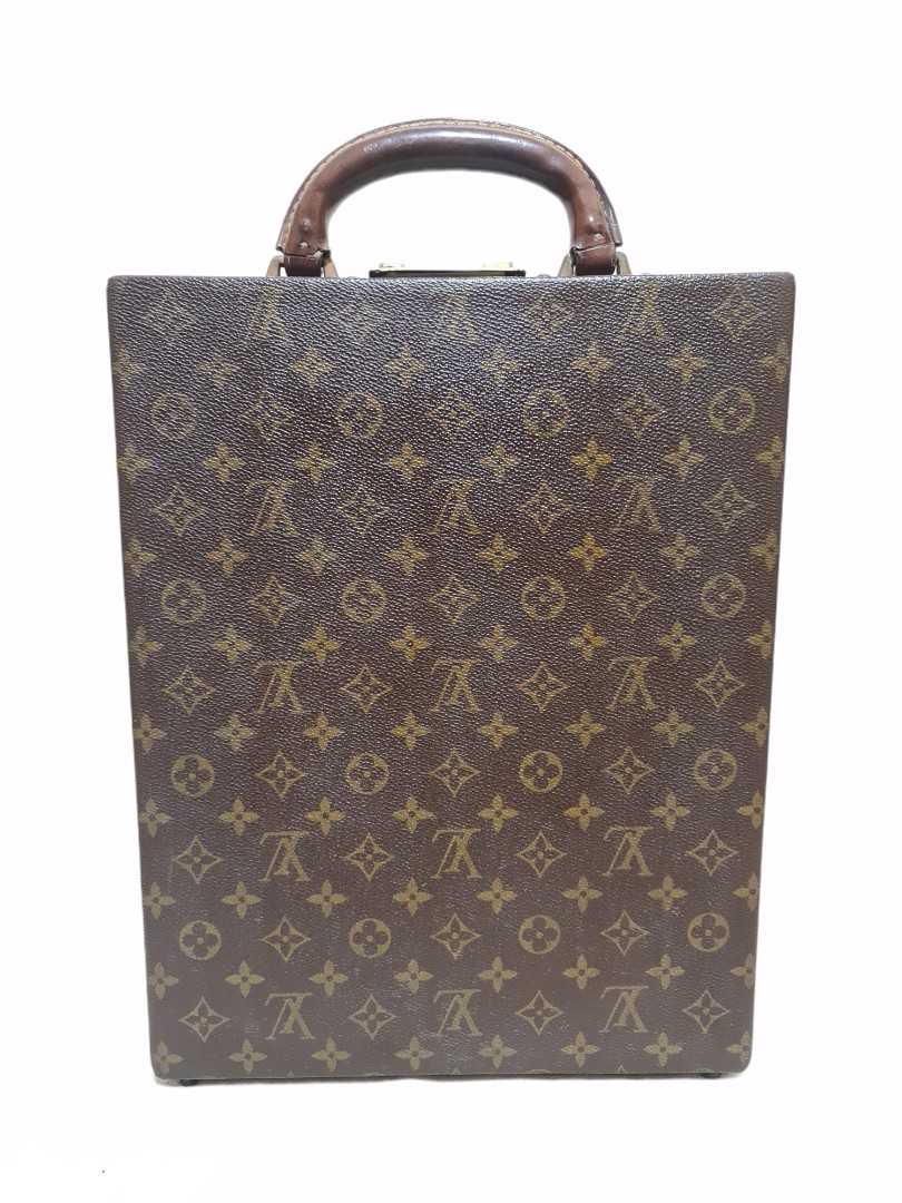 Louis Vuitton Monogram Vertical Combination Lock Hard Briefcase