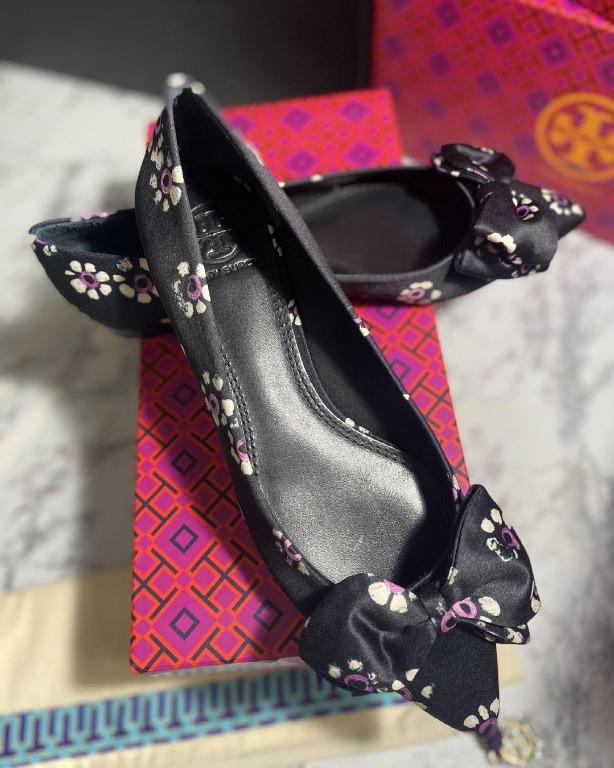 Tory burch black new arrivals stamped floral