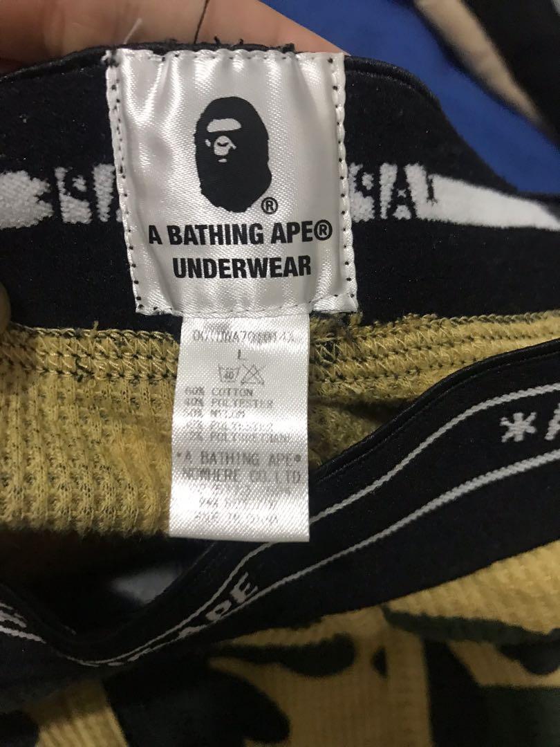 bape compression (Category: Underwear) located in Manila. Submitted by unnewear (Listing ID 1093599857, Image 2). Description: pristine condition large on tag fits medium mens vito cruz meet up only can do shipping.