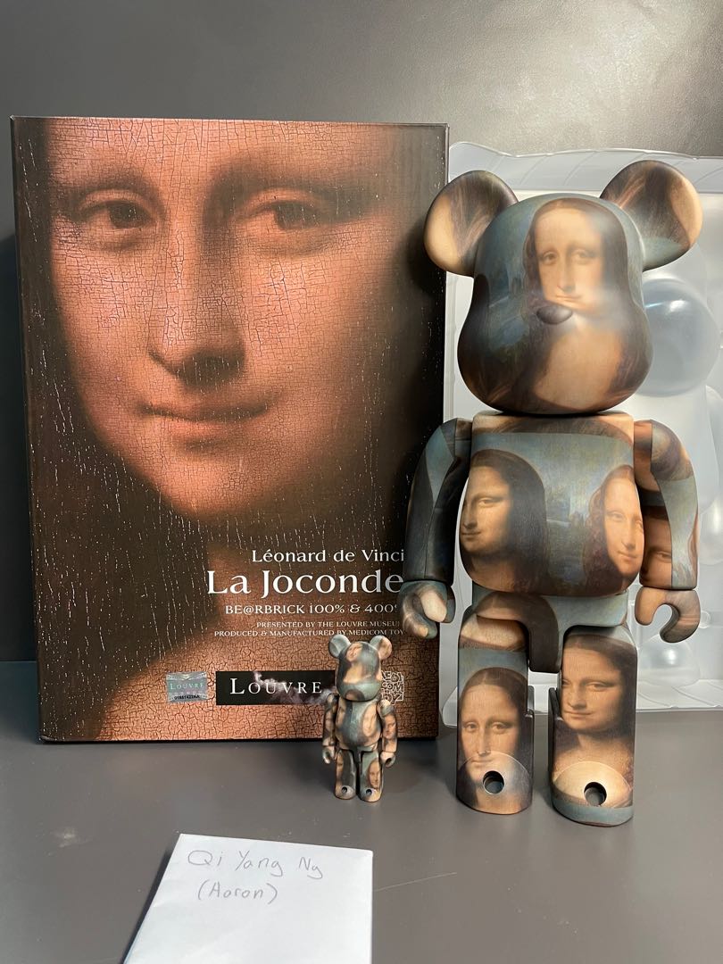 Bearbrick 400%+100% Leonard De Vinci Mona Lisa