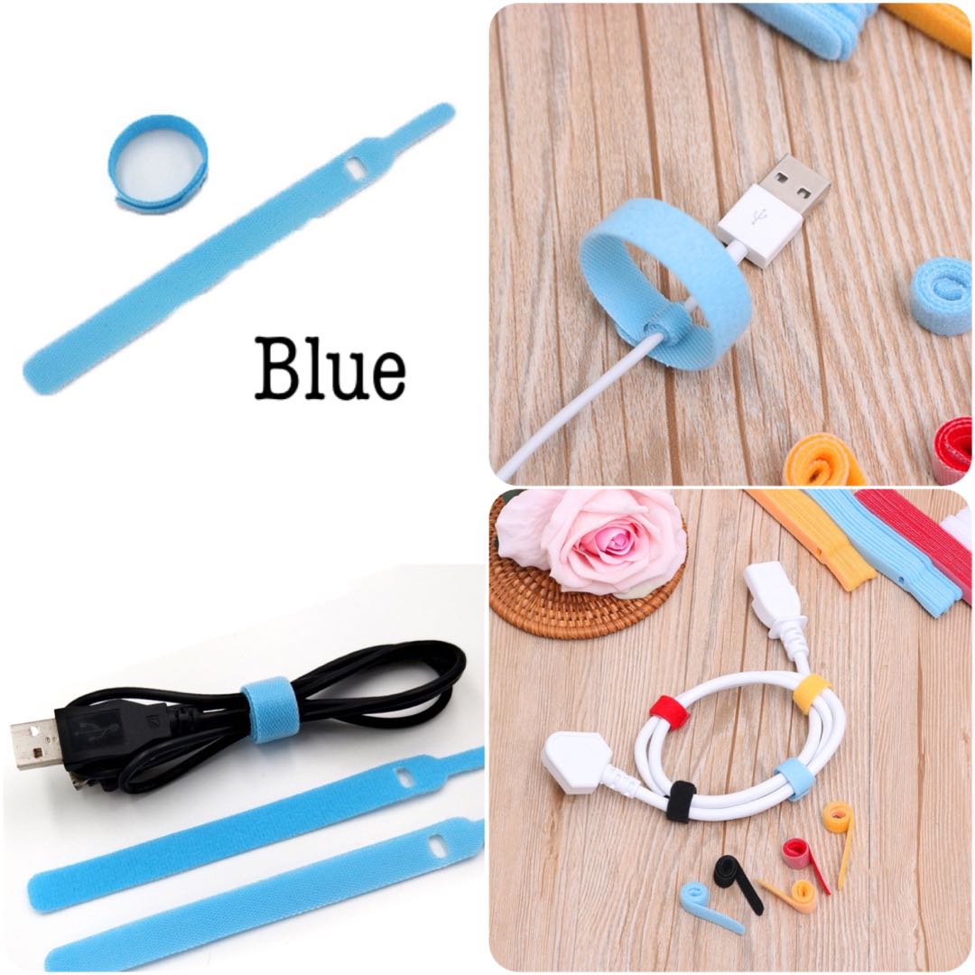 [BN] Velcro Cable Tie, Cable Organiser, Cable Management (Blue