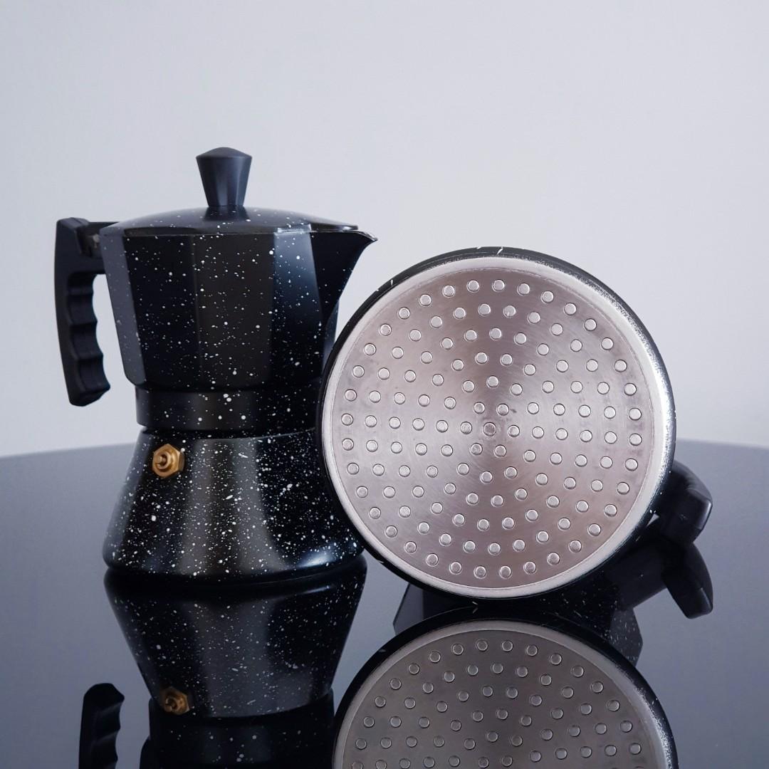 COFFEE MAKER . Moka Pot Classic Espresso Coffeemaker For Induction Hob Stainless Steel