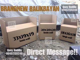 BRANDNEW BALIKBAYAN & SECONDHAND CORRUGATED BOX ATBP