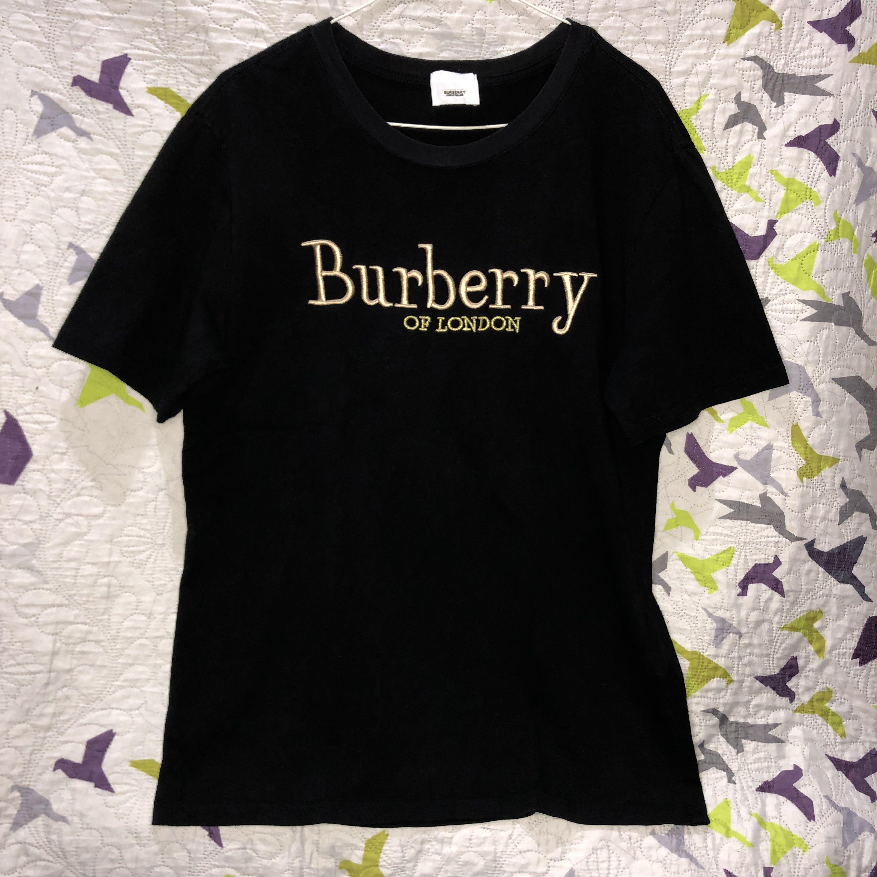 Burberry embroidered tee on sale