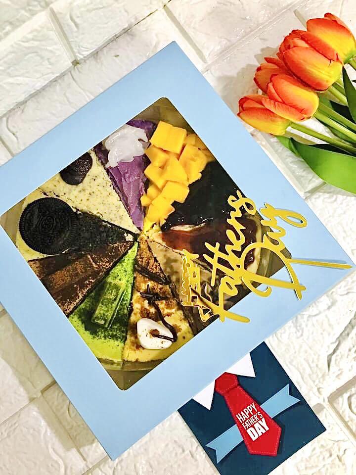 Cheesecake, Cakes, Brownies, Bento Cakes (Category: Homemade Bakes) located in Paranaque City. Submitted by theartistshop (Listing ID 1093647649, Image 3). Description: Father's Day special packaging of our best seller 10in1 Cheesecake 🍰🕺🏻 Limited only, so hurry and book your Father's Day cake now! **10in1 Cheesecake is also available for combo (assorted brownies). 💫 **check our page for other promos and combos! https://www.facebook.com/milky