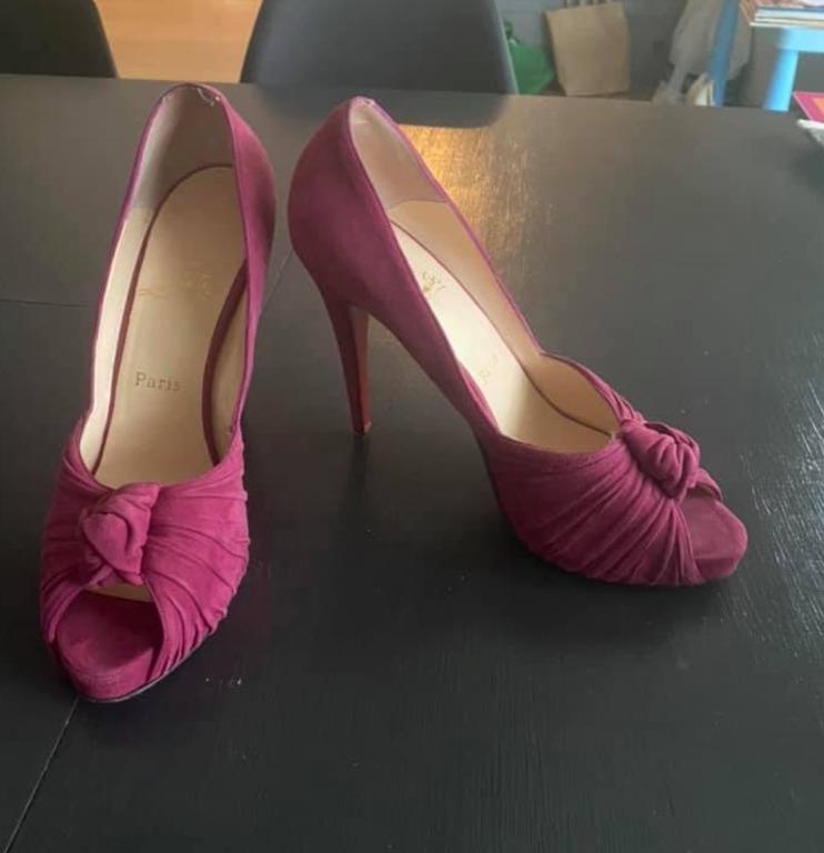 Fuchsia peep toe heels hotsell