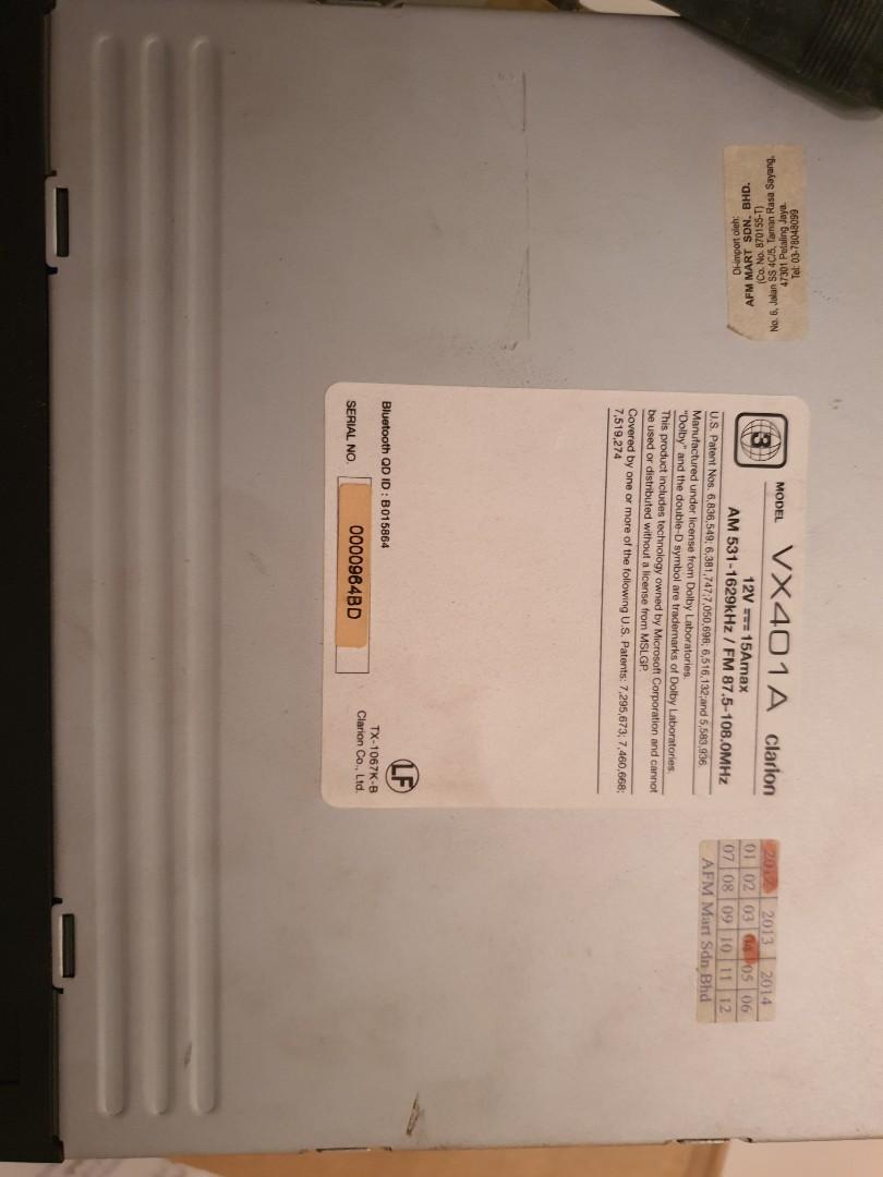 Clarion VX401 6.2" InDash DoubleDin Touchscreen DVD/CD/MP3/USB