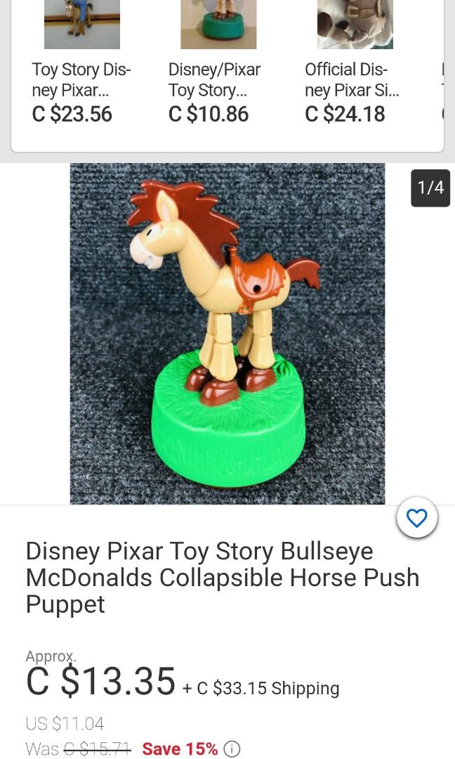Disney Pixar Toy Story Horse Push Puppet, Hobbies & Toys, Toys & Games on Carousell