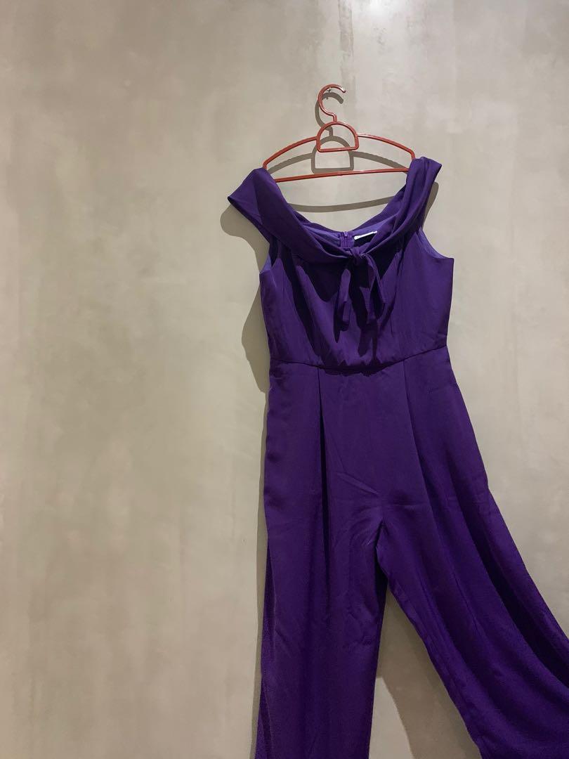 Royal purple jumpsuit clearance