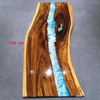 ERW 006, Epoxy Resin Walnut Table, River Resin Walnut Table