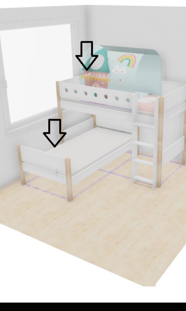 Flexa bunk bed, 傢俬＆家居, 傢俬, 床架及床褥 Carousell