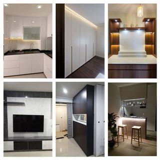 Full Carpentry service, Customised Kitchen Cabinet, Wardrobe, Altar, TV Console, Shoe Cabinet, Bar Counter, Platform bed etc Full Carpentry service, Customised Kitchen Cabinet, Wardrobe, Altar, TV Console, Shoe Cabinet, Bar Counter, Platform bed etc