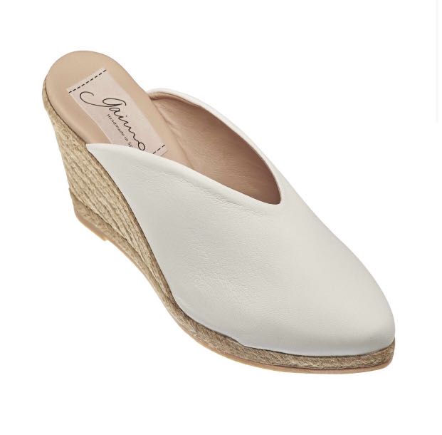 White mule wedges clearance