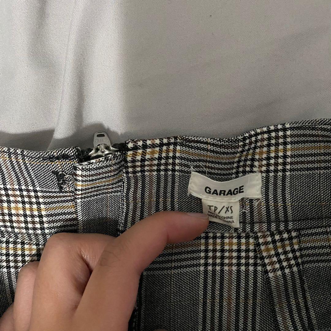 Plaid outlet skirt garage