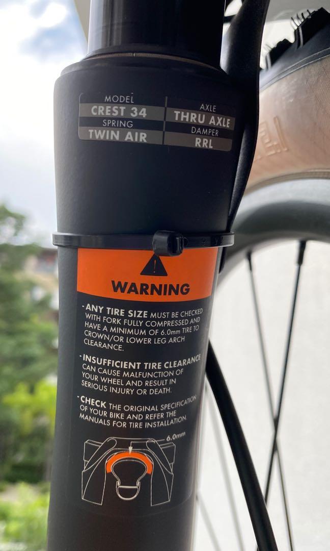 Giant Crest 34 suspension fork 100mm