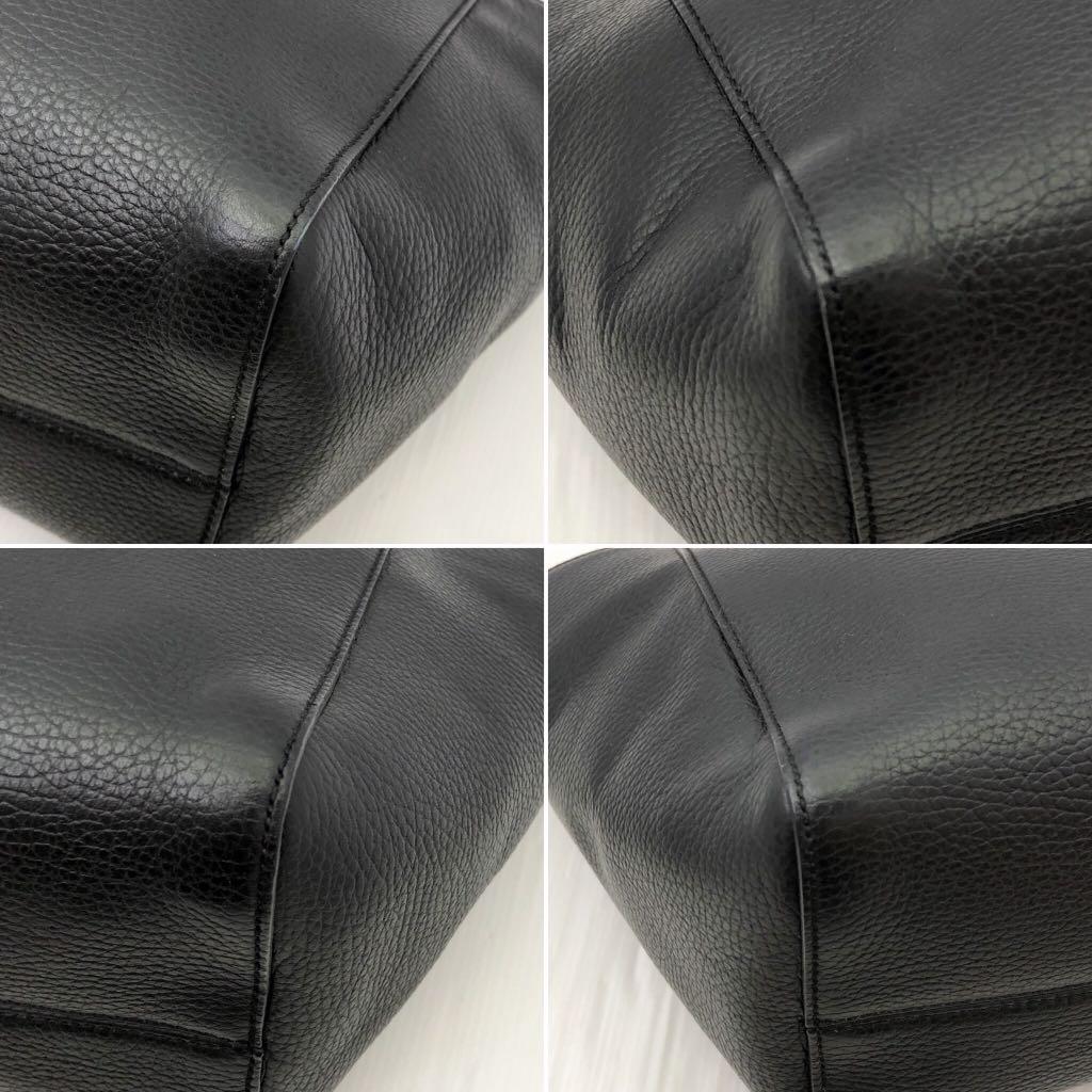 GUCCI 354408 SWING BLACK LEATHER TOTE BAG 217011205 !, Luxury, Bags ...