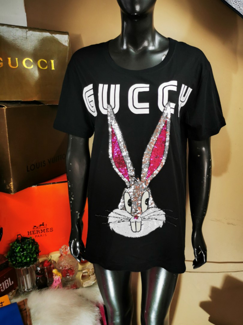 Gucci Looney toons Shirt, Luxury, Apparel on Carousell