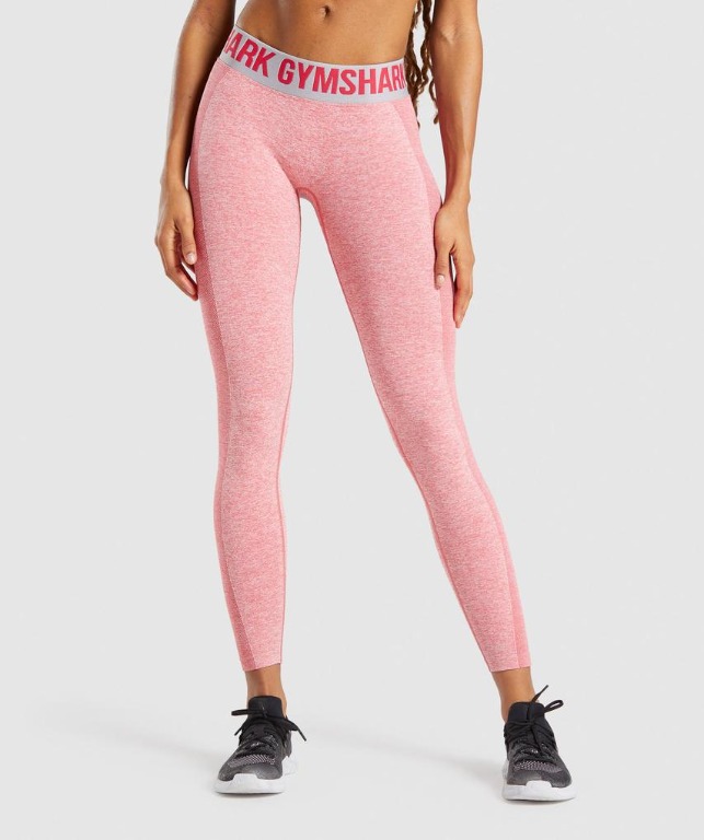 Gym Shark Flex Low Rise Leggings Pink Marl Woman's Size XS