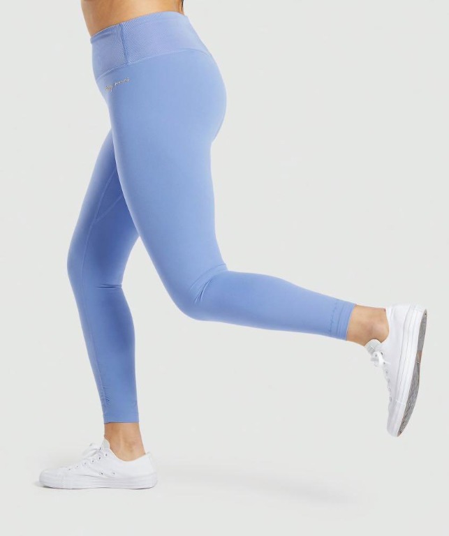 Gymshark x Whitney Simmons Rib Waist Leggings - Intense Beautiful Blue,  Women's Fashion, Activewear on Carousell