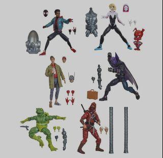 Hasbro Spiderman - Into the Spiderverse - Marvel Legends Wave 1 Set of 6 figurines (Stiltman BAF)