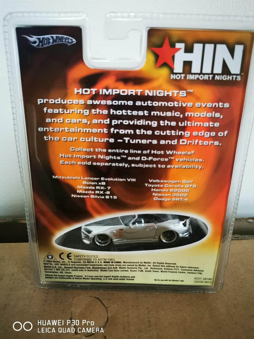 Hot Wheels Hot Import Nights Honda S2000 (Category: Vehicle & Diecast Models) located in Paranaque City. Submitted by toyetick (Listing ID 1093564551, Image 3). Description: new condition sealed and authentic.