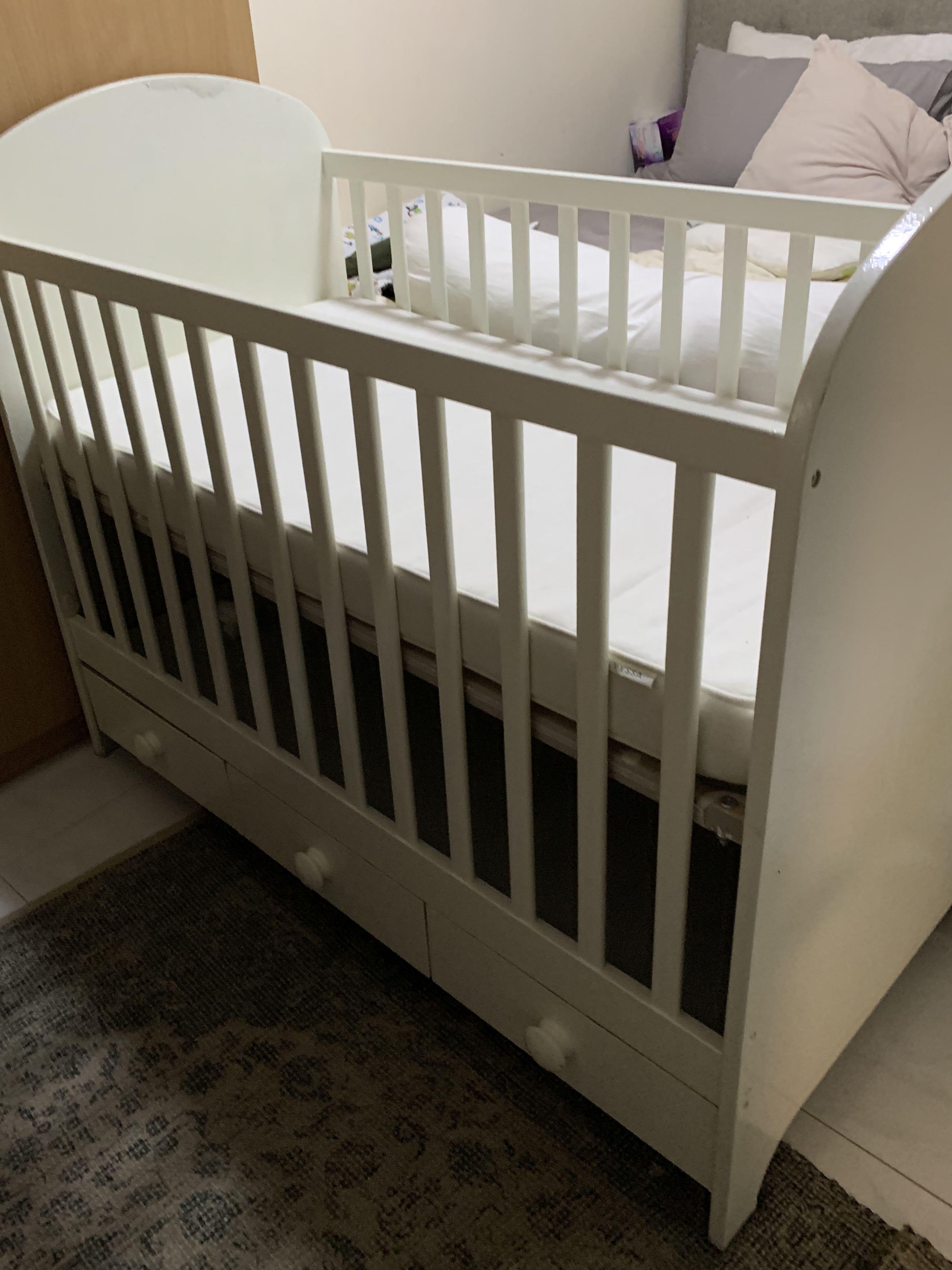 IKEA GONATT Cot with Drawers, Babies & Kids, Baby Nursery & Kids
