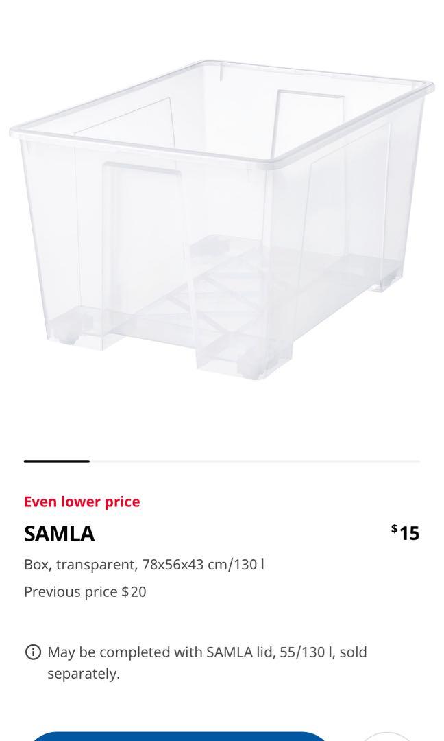 Ikea Samla storage box with lid, Furniture & Home Living, Home