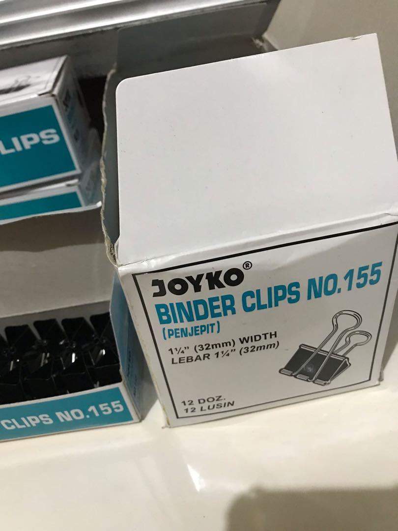 JOYKO Binder Clips No 155 (Penjepit), Buku & Alat Tulis, Alat Tulis di