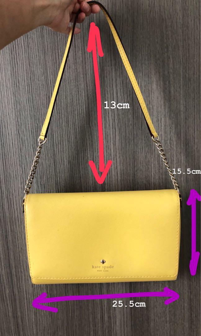 Kate spade yellow clutch outlet