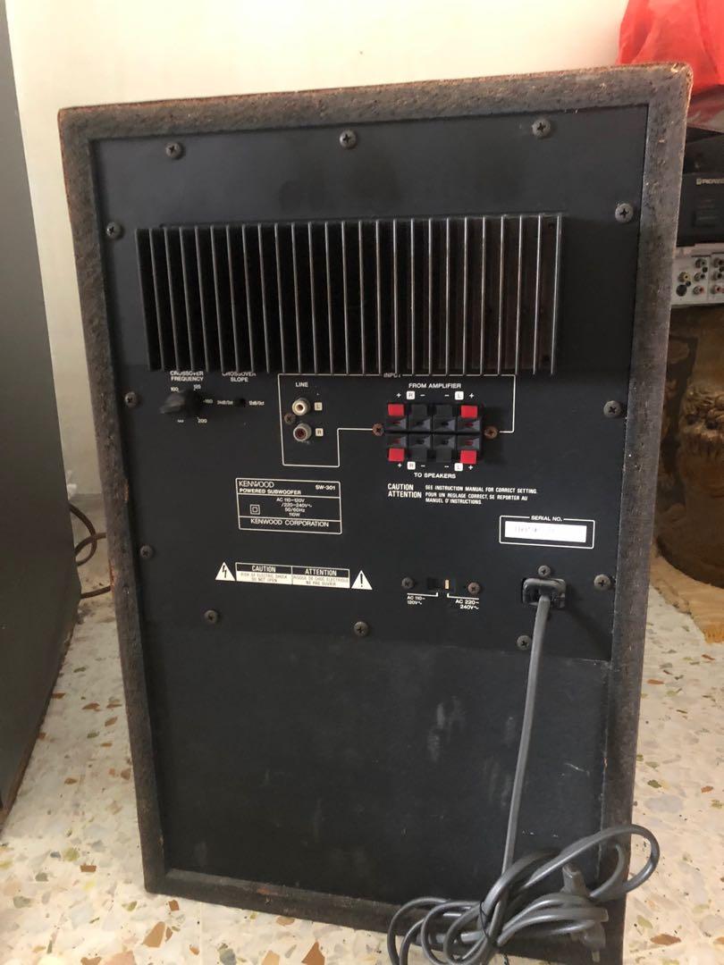 Kenwood SW301 Sigma Servo Subwoofer, Audio, Soundbars, Speakers