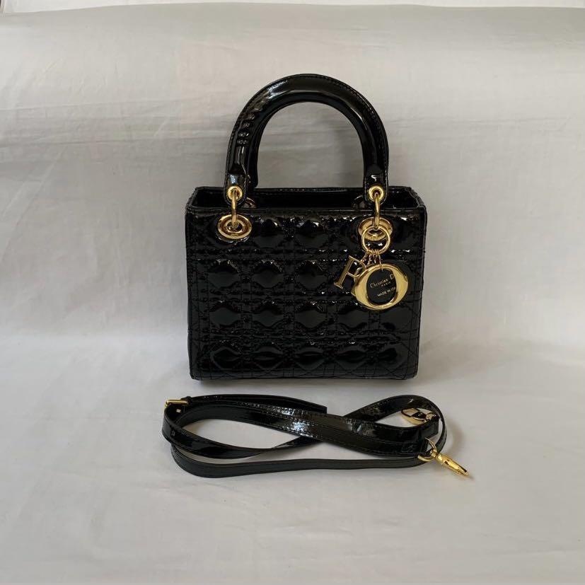 Lady Dior Patent Bag, Luxury, Bags & Wallets on Carousell