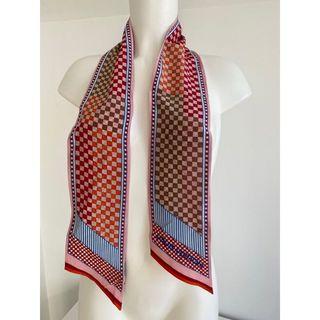 Authentic Louis Vuitton Silk Damier Infinity Bandeau Twilly Scarf