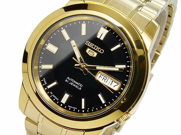 MADE IN JAPAN Seiko 5 SNKK22J1 SNKK22J SNKK22 SNKK Automatic Gold Tone Stainless Steel Analog Watch