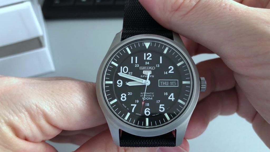 MADE IN JAPAN Seiko 5 SNZG15J1 Military Sports Automatic Japan