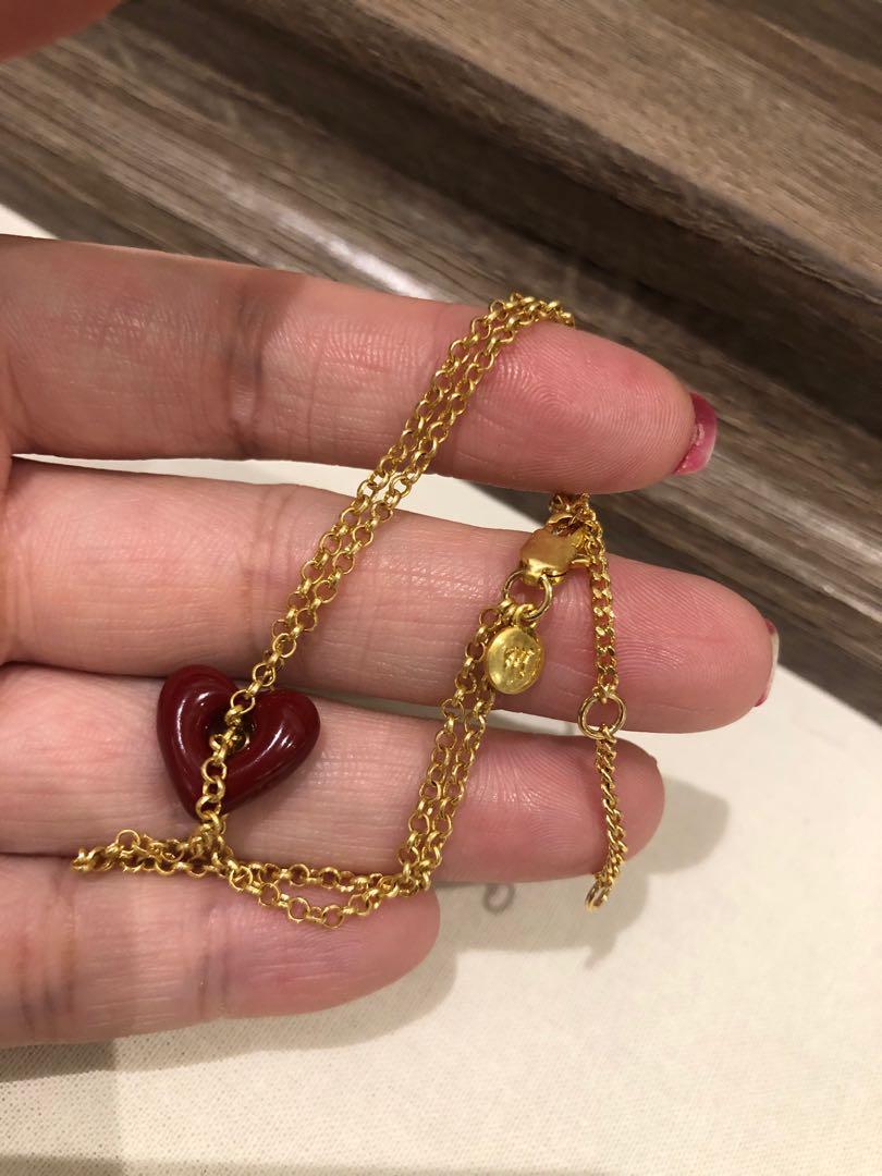 Madewell Best Seller Enamel Heart Chain Bracelet Women s Fashion