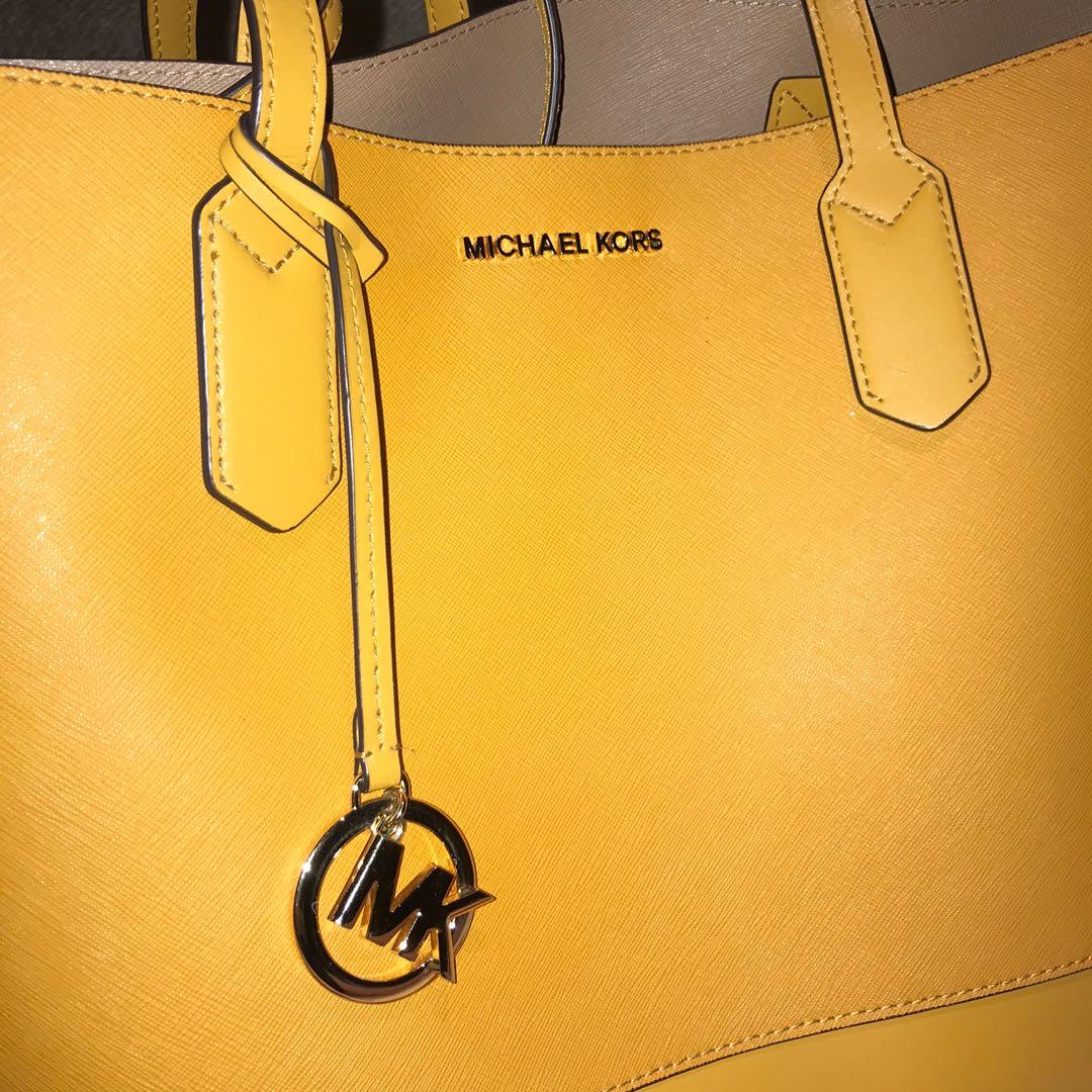 Michael Kors - Mustard Yellow Leather Crossbody w/ Fringe Trim – Current  Boutique