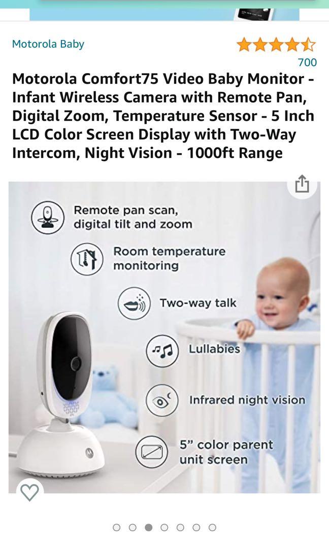 MOTOROLA Comfort75 5-in Video Baby Monitor with Remote Pan Scan in the Baby  Monitors & Cameras department at