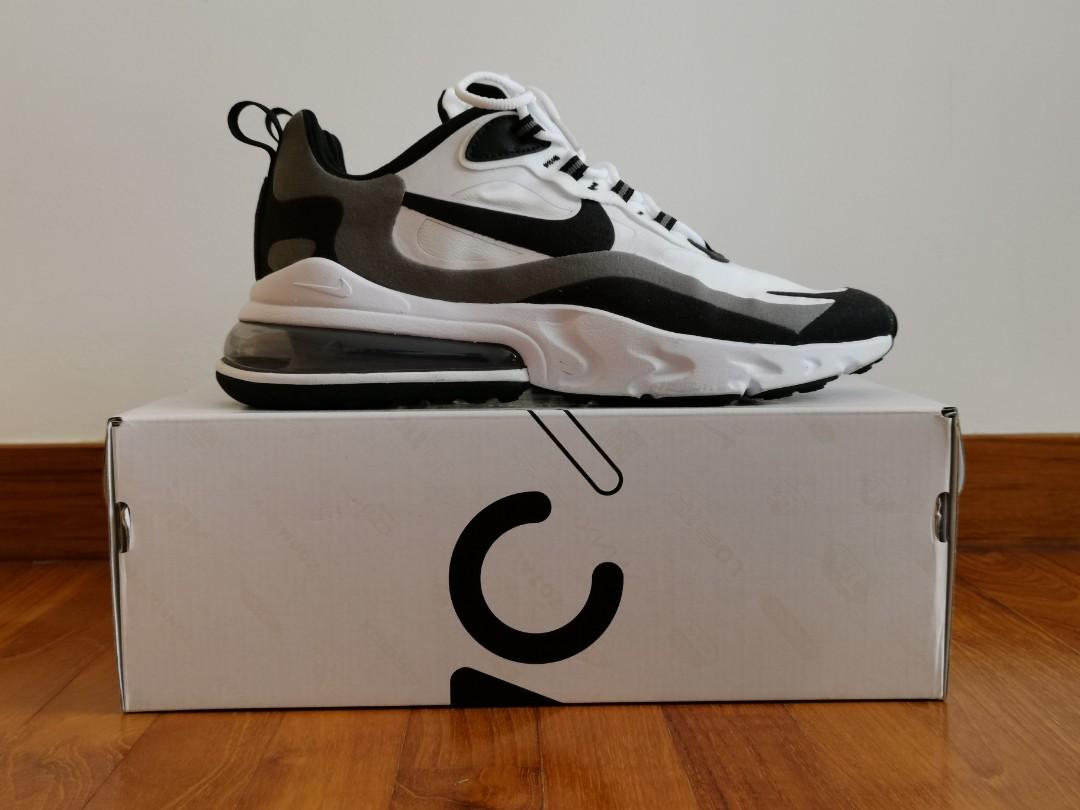 Nike Air Max 270 React White Black Metallic Pewter Men S Fashion Footwear Sneakers On Carousell