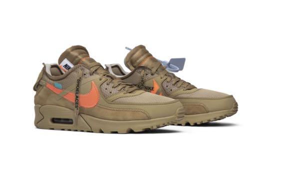 Nike Air Max 90 x Off-White Desert Ore, Men's Fashion, Footwear, Sneakers  on Carousell