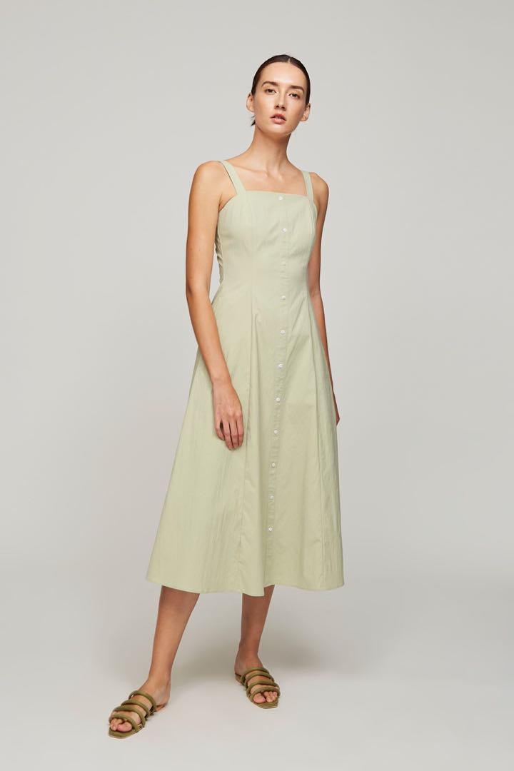 Button down deals fitted dress