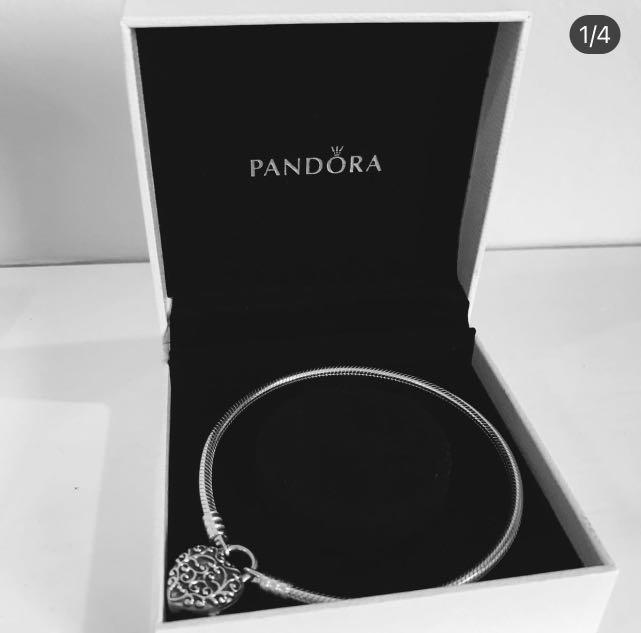 Moments smooth regal heart padlock clasp bracelet shop