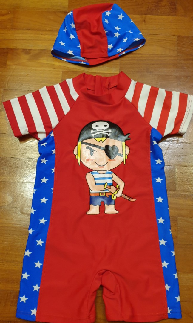 Pirate swimming costume baby clearance