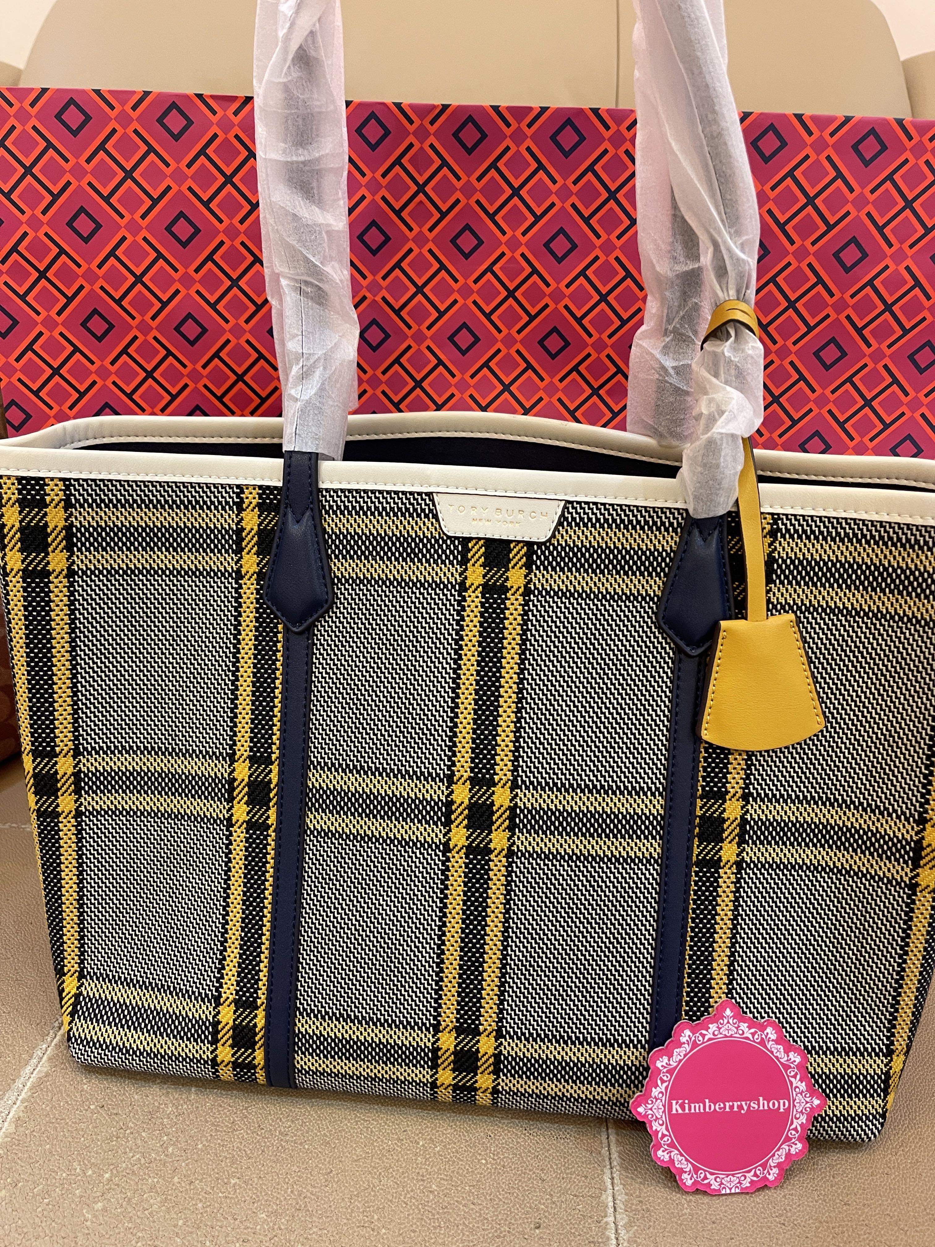 Tory burch plaid clearance tote