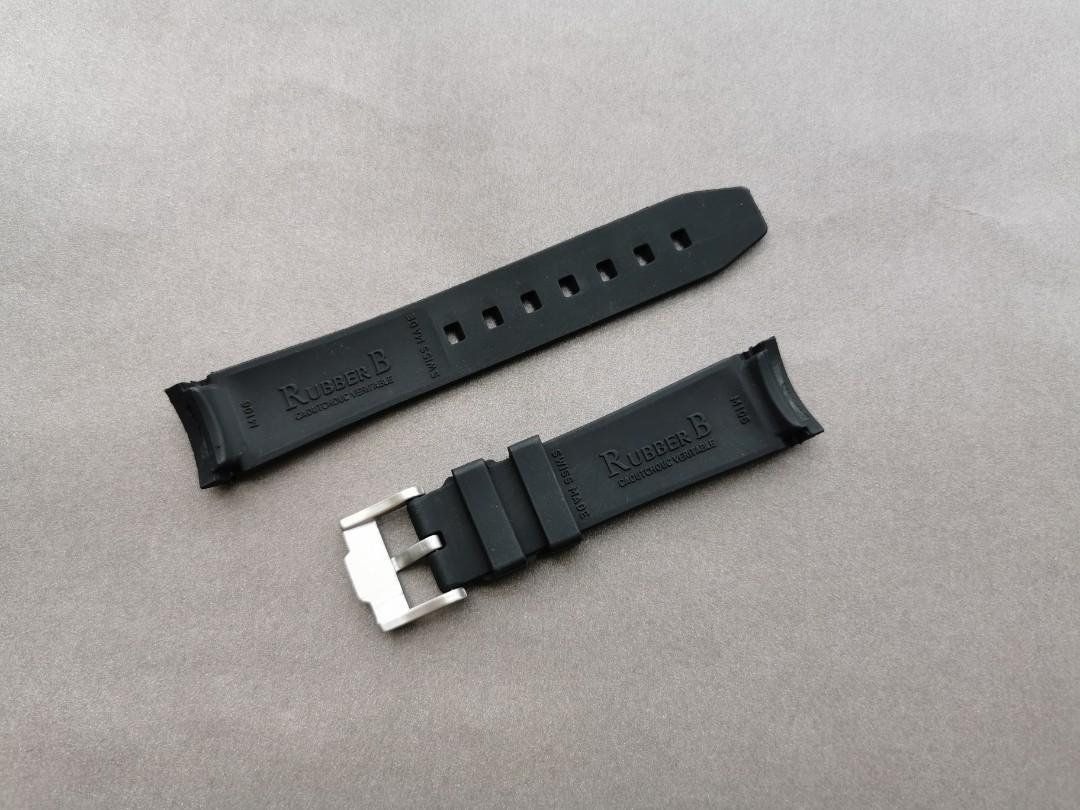 ROLEX RUBBER B 20mm M103 Black Green Watch Strap Men s Fashion