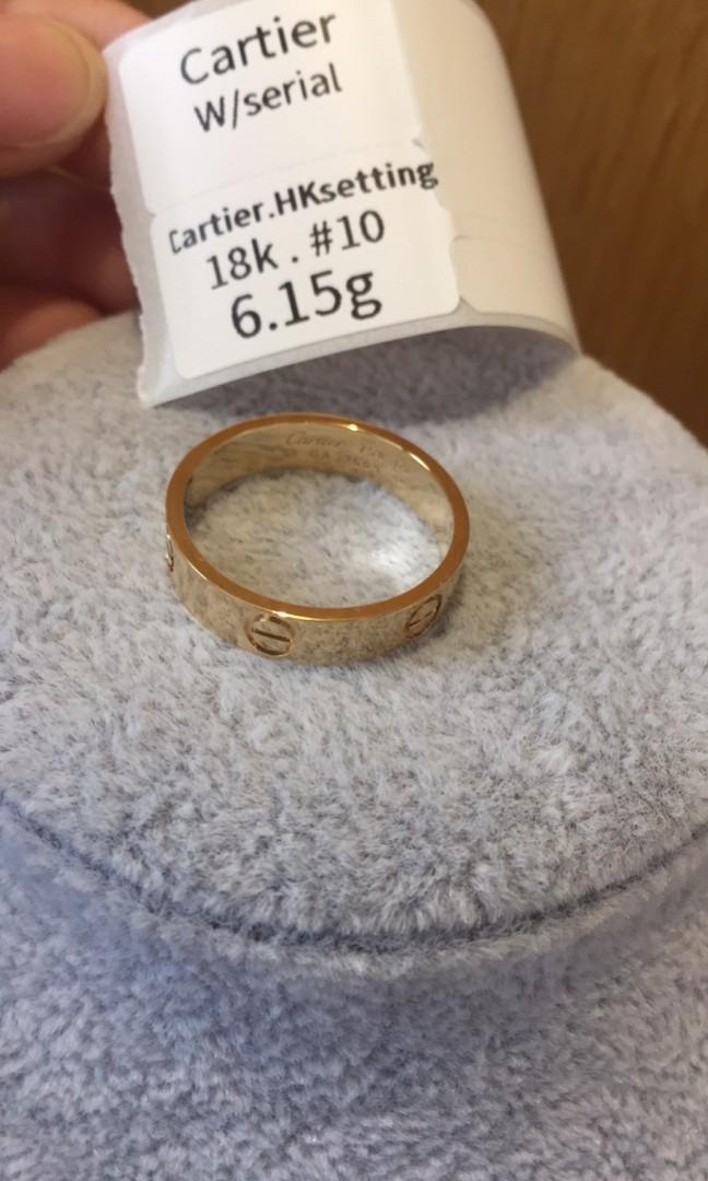Size 10 CARTIER HK 18K Ring Women s Fashion Jewelry Organizers Rings on Carousell
