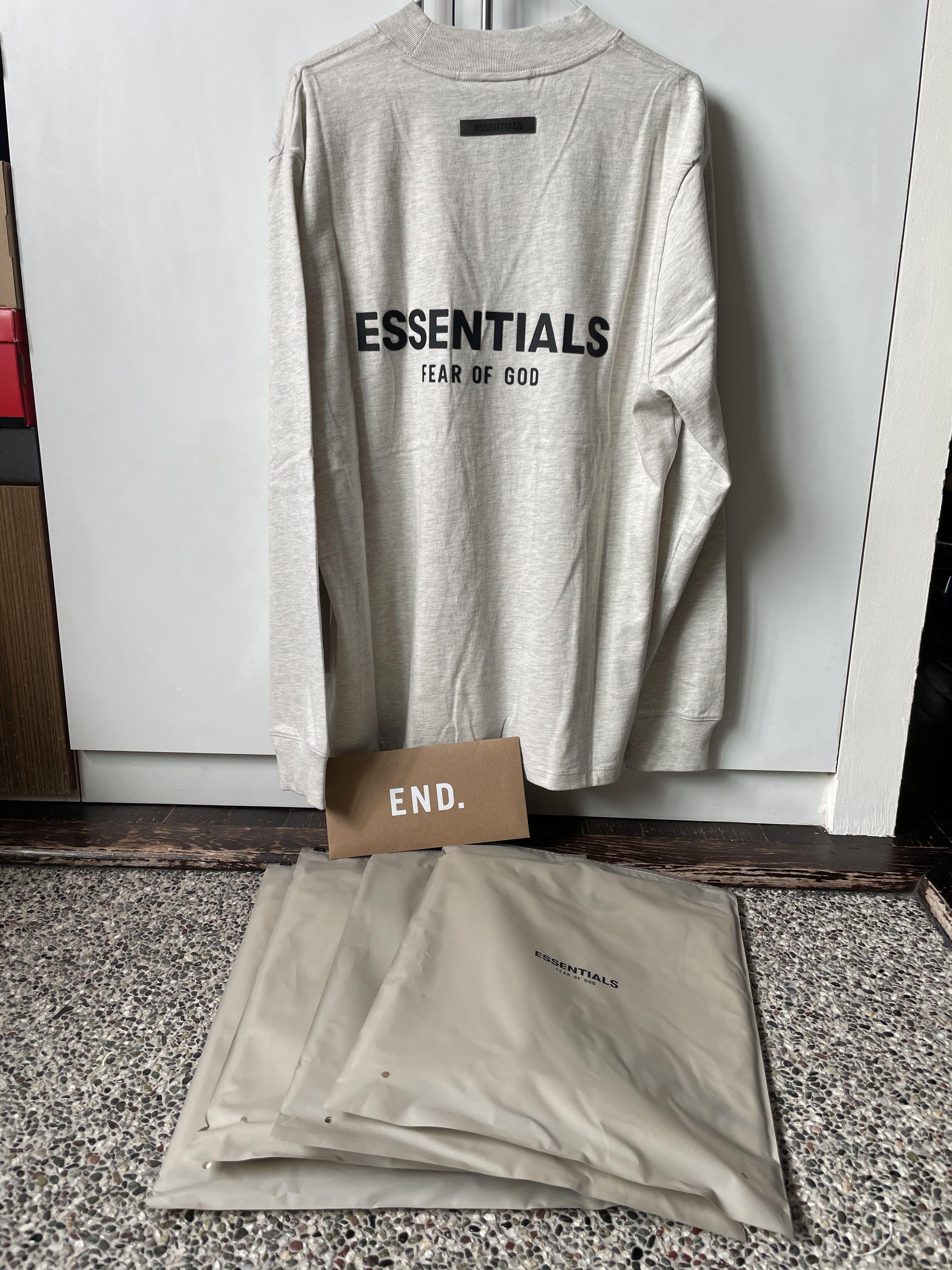 FOG ESSENTIALS LS TEE Light Oatmeal S